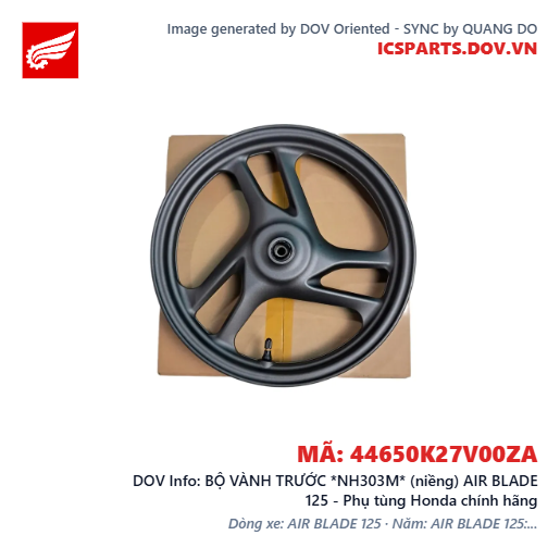 BỘ VÀNH TRƯỚC *NH303M* (niềng) AIR BLADE 125 - Phụ tùng Honda chính hãng