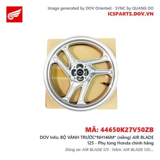 BỘ VÀNH TRƯỚC*NH146M* (niềng) AIR BLADE 125 - Phụ tùng Honda chính hãng