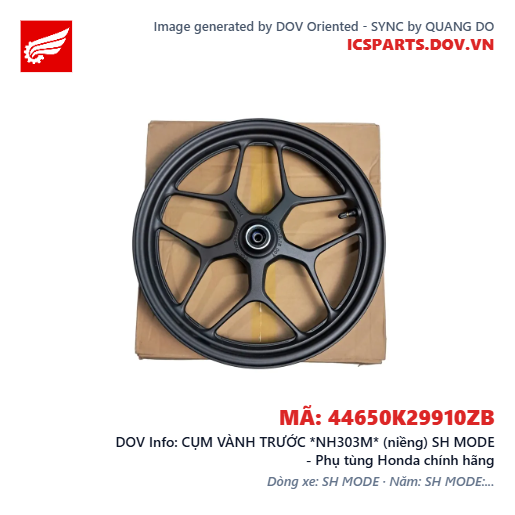 CỤM VÀNH TRƯỚC *NH303M* (niềng) SH MODE - Phụ tùng Honda chính hãng
