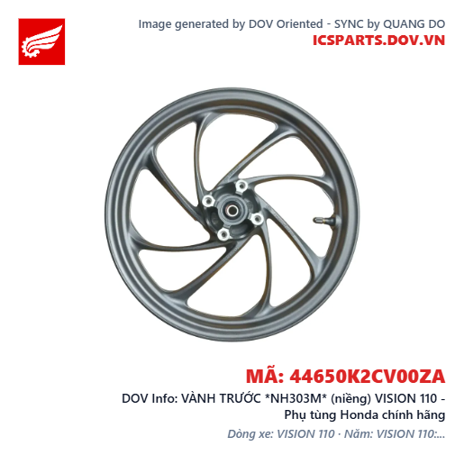 VÀNH TRƯỚC *NH303M* (niềng) VISION 110 - Phụ tùng Honda chính hãng