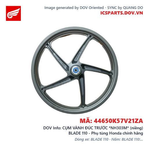 CỤM VÀNH ĐÚC TRƯỚC *NH303M* (niềng) BLADE 110 - Phụ tùng Honda chính hãng