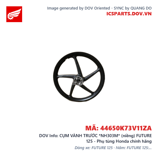 CỤM VÀNH TRƯỚC *NH303M* (niềng) FUTURE 125 - Phụ tùng Honda chính hãng