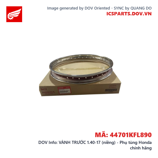 VÀNH TRƯỚC 1.40-17 (niềng) - Phụ tùng Honda chính hãng