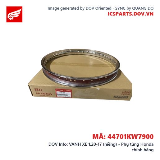 VÀNH XE 1.20-17 (niềng) - Phụ tùng Honda chính hãng