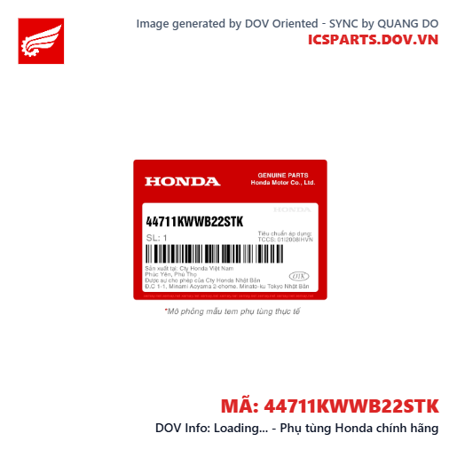 Loading... - Phụ tùng Honda chính hãng