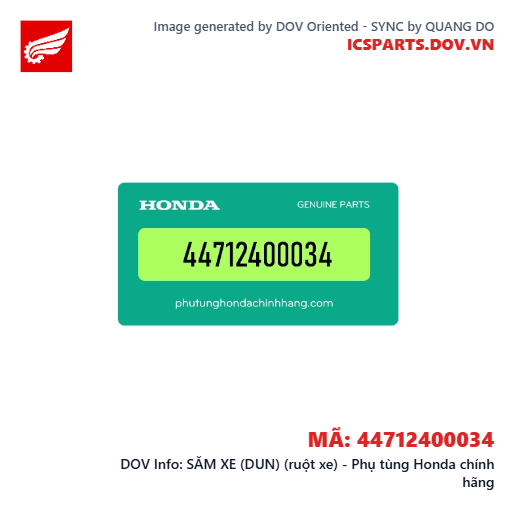 SĂM XE (DUN) (ruột xe) - Phụ tùng Honda chính hãng