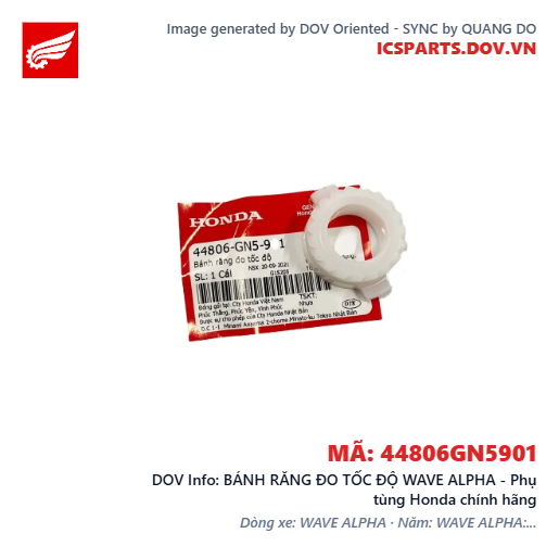 BÁNH RĂNG ĐO TỐC ĐỘ WAVE ALPHA - Phụ tùng Honda chính hãng