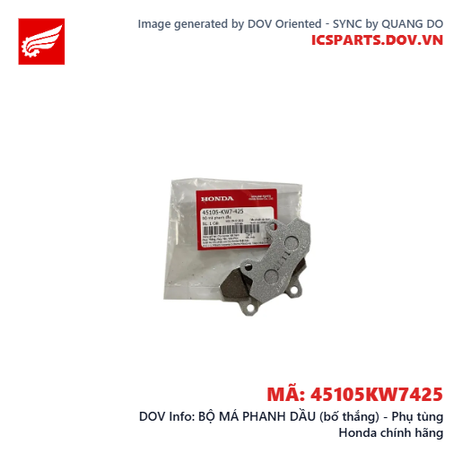 BỘ MÁ PHANH DẦU (bố thắng) - Phụ tùng Honda chính hãng