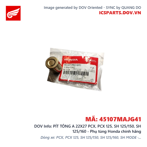 PÍT TÔNG A 22X27 PCX, PCX 125, SH 125/150, SH 125/160 - Phụ tùng Honda chính hãng