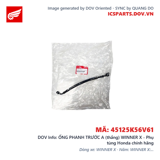 ỐNG PHANH TRƯỚC A (thắng) WINNER X - Phụ tùng Honda chính hãng