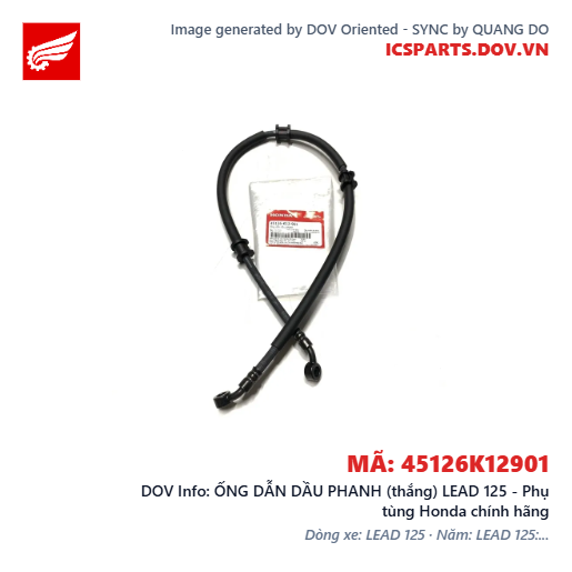 ỐNG DẪN DẦU PHANH (thắng) LEAD 125 - Phụ tùng Honda chính hãng