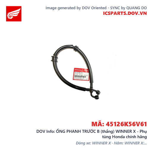 ỐNG PHANH TRƯỚC B (thắng) WINNER X - Phụ tùng Honda chính hãng