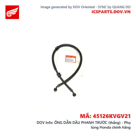 ỐNG DẪN DẦU PHANH TRƯỚC (thắng) - Phụ tùng Honda chính hãng