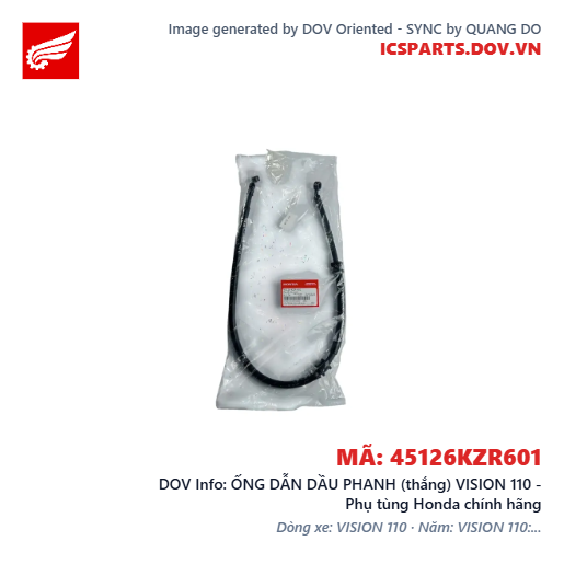 ỐNG DẪN DẦU PHANH (thắng) VISION 110 - Phụ tùng Honda chính hãng