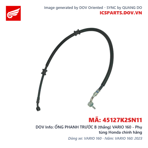 ỐNG PHANH TRƯỚC B (thắng) VARIO 160 - Phụ tùng Honda chính hãng