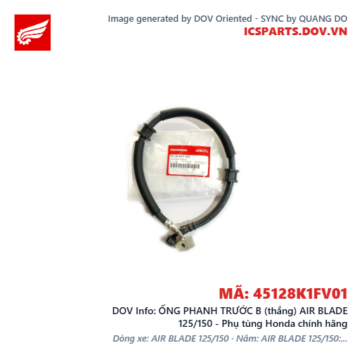 ỐNG PHANH TRƯỚC B (thắng) AIR BLADE 125/150 - Phụ tùng Honda chính hãng