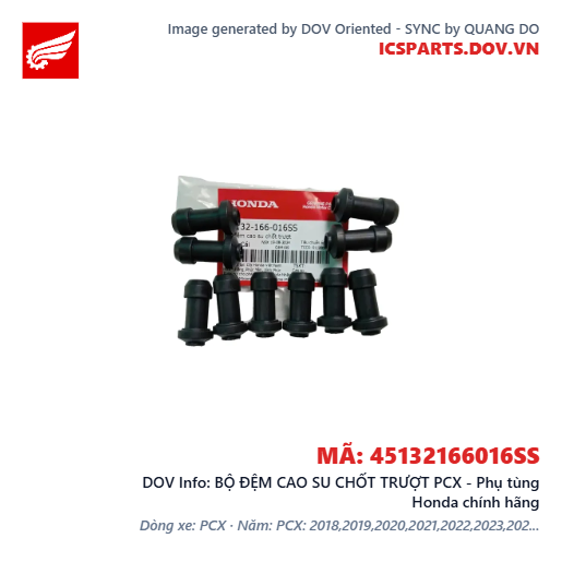 BỘ ĐỆM CAO SU CHỐT TRƯỢT PCX - Phụ tùng Honda chính hãng