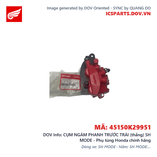 CỤM NGÀM PHANH TRƯỚC TRÁI (thắng) SH MODE - Phụ tùng Honda chính hãng