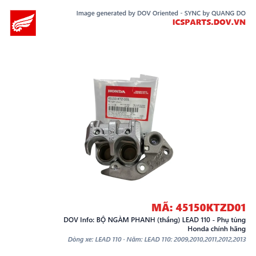 BỘ NGÀM PHANH (thắng) LEAD 110 - Phụ tùng Honda chính hãng