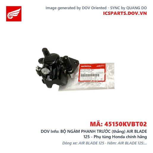 BỘ NGÀM PHANH TRƯỚC (thắng) AIR BLADE 125 - Phụ tùng Honda chính hãng