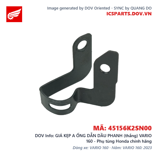 GIÁ KẸP A ỐNG DẪN DẦU PHANH (thắng) VARIO 160 - Phụ tùng Honda chính hãng