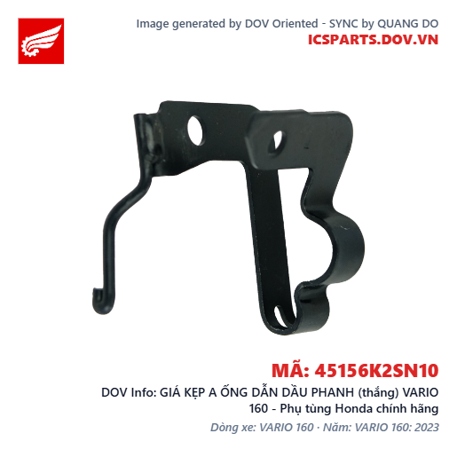 GIÁ KẸP A ỐNG DẪN DẦU PHANH (thắng) VARIO 160 - Phụ tùng Honda chính hãng