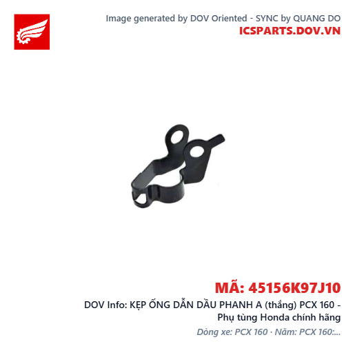 KẸP ỐNG DẪN DẦU PHANH A (thắng) PCX 160 - Phụ tùng Honda chính hãng