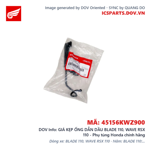 GIÁ KẸP ỐNG DẪN DẦU BLADE 110, WAVE RSX 110 - Phụ tùng Honda chính hãng