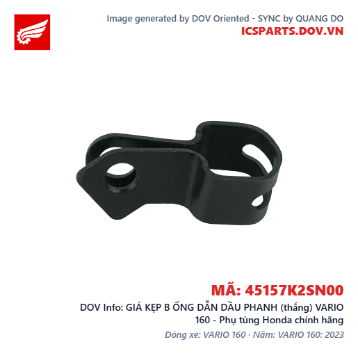 GIÁ KẸP B ỐNG DẪN DẦU PHANH (thắng) VARIO 160 - Phụ tùng Honda chính hãng
