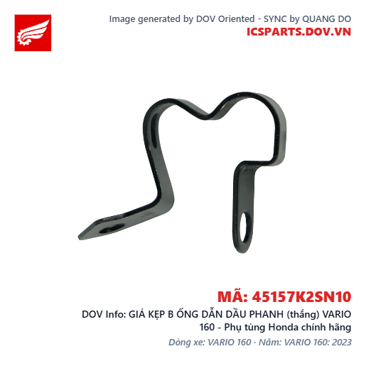 GIÁ KẸP B ỐNG DẪN DẦU PHANH (thắng) VARIO 160 - Phụ tùng Honda chính hãng