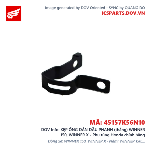 KẸP ỐNG DẪN DẦU PHANH (thắng) WINNER 150, WINNER X - Phụ tùng Honda chính hãng