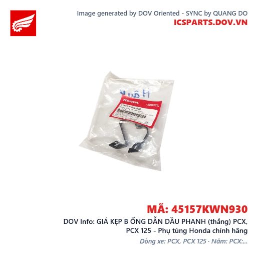 GIÁ KẸP B ỐNG DẪN DẦU PHANH (thắng) PCX, PCX 125 - Phụ tùng Honda chính hãng