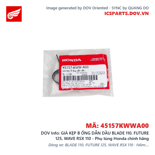 GIÁ KẸP B ỐNG DẪN DẦU BLADE 110, FUTURE 125, WAVE RSX 110 - Phụ tùng Honda chính hãng