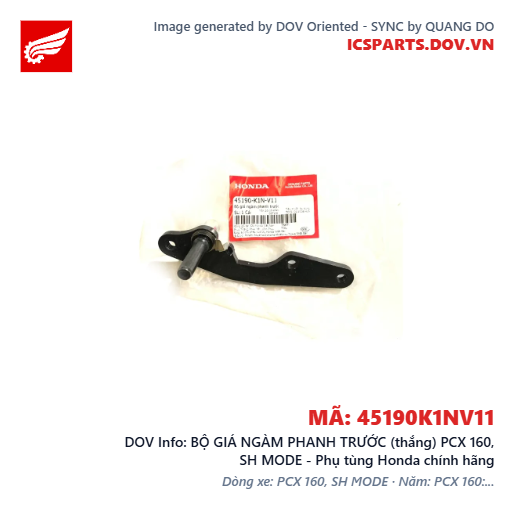 BỘ GIÁ NGÀM PHANH TRƯỚC (thắng) PCX 160, SH MODE - Phụ tùng Honda chính hãng