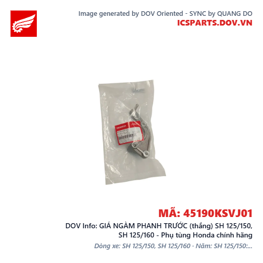 GIÁ NGÀM PHANH TRƯỚC (thắng) SH 125/150, SH 125/160 - Phụ tùng Honda chính hãng