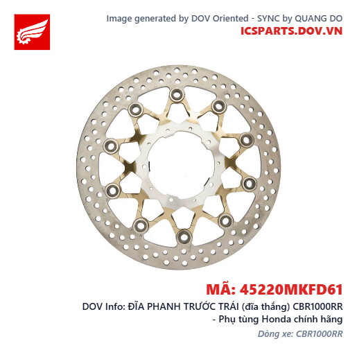 ĐĨA PHANH TRƯỚC TRÁI (đĩa thắng) CBR1000RR - Phụ tùng Honda chính hãng