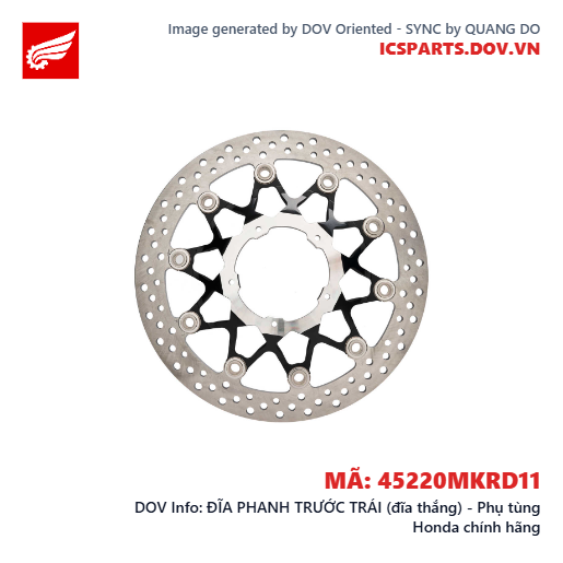 ĐĨA PHANH TRƯỚC TRÁI (đĩa thắng) - Phụ tùng Honda chính hãng
