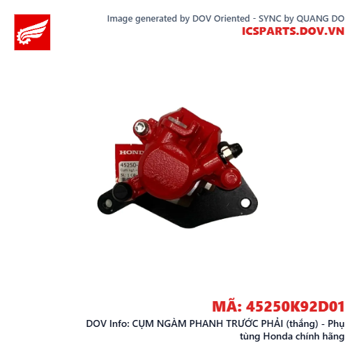 CỤM NGÀM PHANH TRƯỚC PHẢI (thắng) - Phụ tùng Honda chính hãng