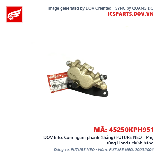 Cụm ngàm phanh (thắng) FUTURE NEO - Phụ tùng Honda chính hãng