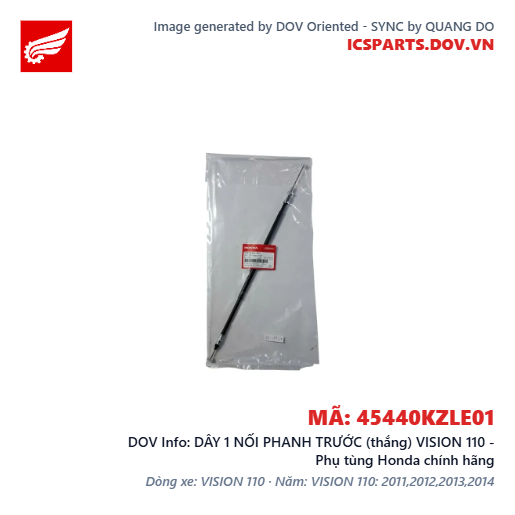 DÂY 1 NỐI PHANH TRƯỚC (thắng) VISION 110 - Phụ tùng Honda chính hãng