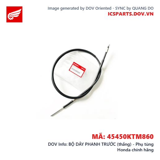BỘ DÂY PHANH TRƯỚC (thắng) - Phụ tùng Honda chính hãng