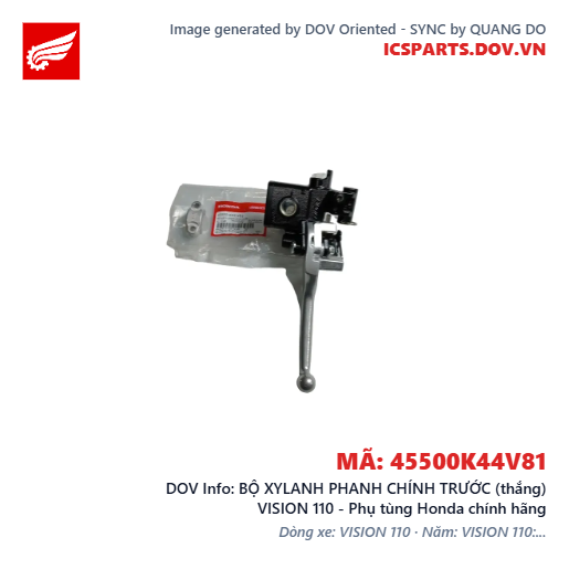 BỘ XYLANH PHANH CHÍNH TRƯỚC (thắng) VISION 110 - Phụ tùng Honda chính hãng