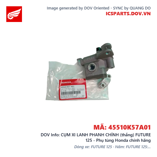 CỤM XI LANH PHANH CHÍNH (thắng) FUTURE 125 - Phụ tùng Honda chính hãng