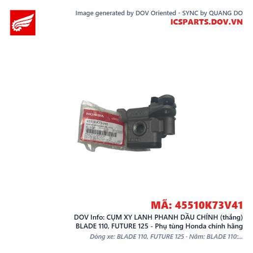 CỤM XY LANH PHANH DẦU CHÍNH (thắng) BLADE 110, FUTURE 125 - Phụ tùng Honda chính hãng