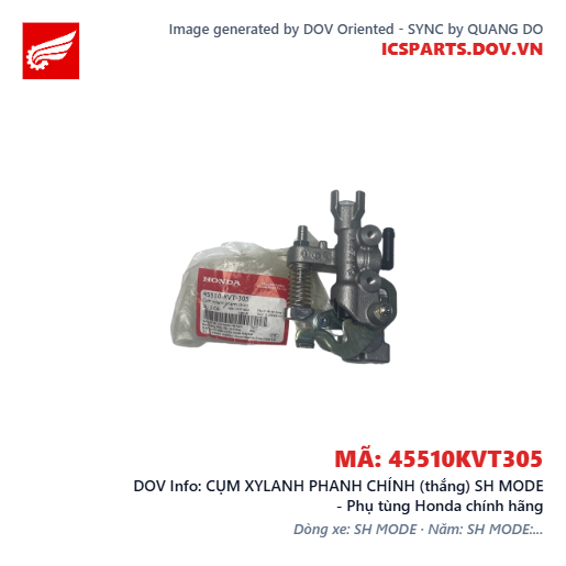 CỤM XYLANH PHANH CHÍNH (thắng) SH MODE - Phụ tùng Honda chính hãng