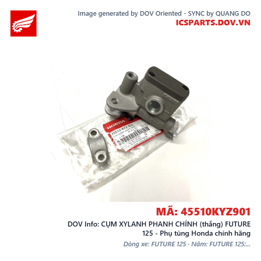 CỤM XYLANH PHANH CHÍNH (thắng) FUTURE 125 - Phụ tùng Honda chính hãng