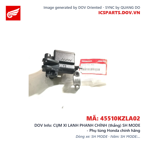 CỤM XI LANH PHANH CHÍNH (thắng) SH MODE - Phụ tùng Honda chính hãng