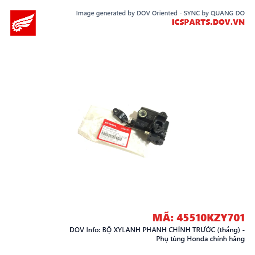 BỘ XYLANH PHANH CHÍNH TRƯỚC (thắng) - Phụ tùng Honda chính hãng