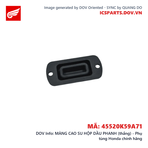 MÀNG CAO SU HỘP DẦU PHANH (thắng) - Phụ tùng Honda chính hãng