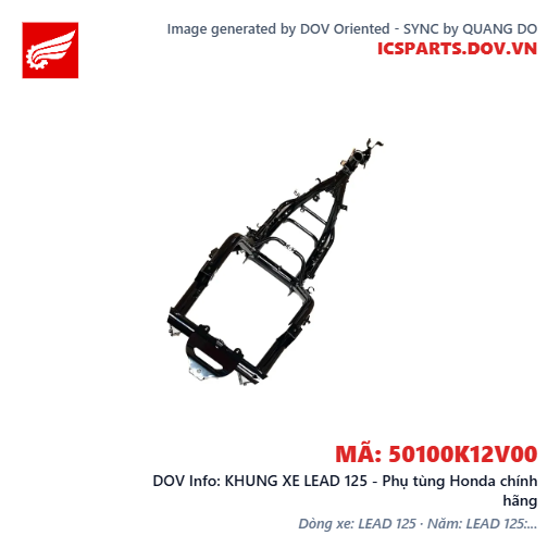 KHUNG XE LEAD 125 - Phụ tùng Honda chính hãng